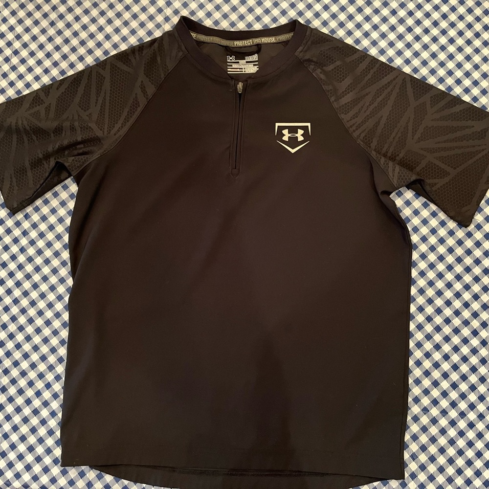 Boys Youth Large Under Armour Short Sleeve Cage Jacket